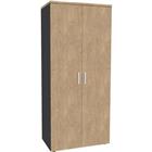 Hoge kast Urban met glanzende handgreep 180x80 cm 4 legborden - te monteren