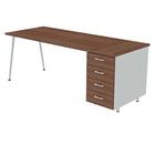 Bureau met ladeblok 160x80 cm HB 6 laden - Quadrifoglio