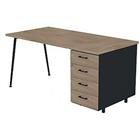 Bureau met ladeblok 120x80 HB 4 laden - Quadrifoglio