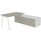 Bureau met schuifdeurkast 140x80 cm - Quadrifoglio