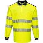 Poloshirt Langemouw PW3 Hi-Vis T184 Zwart/geel Portwest