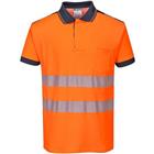 Poloshirt Korte Mouw PW3 Hi-Vis Blauw/oranje T180 Portwest