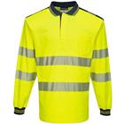 Poloshirt Langemouw PW3 Hi-Vis T184 Blauw/geel Portwest