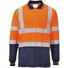 Polo met lange mouw Tweekleuren Blauw/oranje S279 Portwest