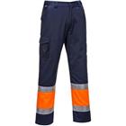 Combatbroek Tweekleuren Hi-Vis Blauw/oranje E049 Portwest