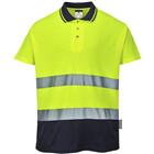 Polo Comfort Katoen Tweekleuren Blauw/geel S174 Portwest