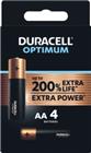 Duracell Batterij, niet oplaadbaar | OPTIMUM AA X4