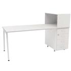 Bureau voor thuiswerken met opbergruimte Ara X3 - Wit