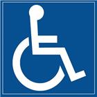 Verkeersbord personen met beperkte mobiliteit