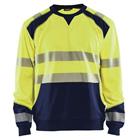 Sweatshirt High Vis 3541 - geel/marineblauw