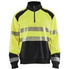 Sweatshirt halve rits High Vis 3556 - geel/zwart