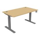 Bureau, in hoogte verstelbaar met hendel 140 x 80 cm EVO