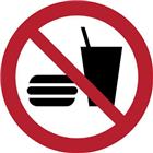 Pictogram Eten en drinken niet toegestaan