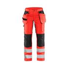 Dames werkbroek High Vis met stretch Rood/Zwart - Blåkläder