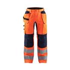 Werkbroek met Stretch High Vis 1552 - oranje/marineblauw