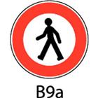 Signaalbord - B9a - Verboden toegang voor voetgangers