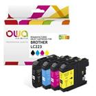 OWA LC223 Compatibel Inktcartridge K10388OW Cyaan, geel, magenta, zwart
