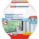 tesa Montagetape Powerbond Transparant 19 mm (B) x 5 m (L) Papier 55744