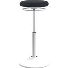 euroseats Sit Stand Stool Mango Stof Wit, Zwart