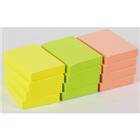 Office Depot Zelfklevende notes 38 x 51 mm Kleurenassortiment Neon 12 Blokken van 100 Vellen