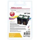 Office Depot 344 compatibele HP inktcartridge C9505EE cyaan, magenta, geel duopak 2 stuks