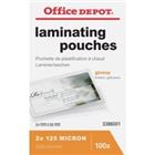 Office Depot Lamineerhoes Visitekaartje & creditcard Glanzend 125 micron (2 x 125) Transparant 100 Stuks