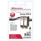 Office Depot PGI-5BK compatibele Canon inktcartridge zwart duopak 2 stuks