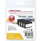 Office Depot 932XL / 933XL compatibele HP inktcartridge C2P42AE zwart, cyaan, magenta, geel multipak 4 stuks
