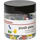 Office Depot Push Pin Punaises Rond Metaal, kunststof Kleurenassortiment Pak van 200 stuks