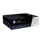 HP 128A originele tonercartridge CF371AM cyaan, geel, magenta multipak 3 stuks