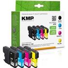 KMP Compatibel Brother LC-1100VALBP Inktcartridge Zwart, cyaan, magenta, geel