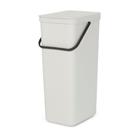 Afvalemmer Sort&Go 40L, Brabantia, wit