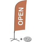 Beach Flag Alu Wind compleet - Open-  kruisvoet - Showdown.