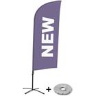 Beach Flag Alu Wind compleet - New- - kruisvoet - Showdown.