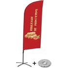 Beach Flag Alu Wind compleet - Rouleaux de printemps - Kruisvoet.