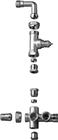 Danfoss RA-KEW Rad.aansl.combi. m kraan+onderblok | 013G3343