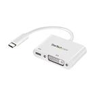 USB-C to DVI Adapter with USB PD White