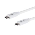 StarTech.com USB-C naar USB-C kabel met 5A/100W PD M/M wit USB 2.0 USB-IF gecertificeerd 4 m