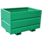 Kiepcontainer - Voor heftruck - Op sokkel of op wielen - 750 L