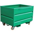 Kiepcontainer - Voor heftruck - Op sokkel of op wielen - 750 L