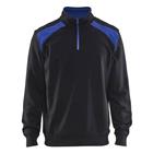 Sweatshirt halve rits Black/Mid grey - Blåkläder