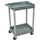 Plateauwagen van gerecycled kunststof - 2 plateaus - draagvermogen 180 kg