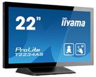iiyama ProLite T2234AS-B1 touch screen-monitor 54,6 cm (21.5'') 1920 x 1080 Pixels Zwart Multi-touch Multi-gebruiker