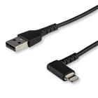 StarTech.com 1 m gehoekte Lightning naar USB kabel- Apple MFi gecertificeerd zwart