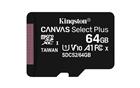 Kingston Technology Canvas Select Plus flashgeheugen 64 GB MicroSDXC Klasse 10 UHS-I