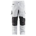 Schilderswerkbroek met stretch 1095 - wit/donkergrijs