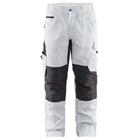 Schilderswerkbroek met stretch 1095 - wit/donkergrijs