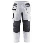 Schilderswerkbroek met stretch en spijkerzak 1096 - wit/donkergrijs