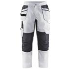 Schilderswerkbroek met stretch en spijkerzak 1096 - wit/donkergrijs