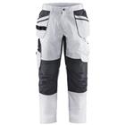 Schilderswerkbroek met stretch en spijkerzak 1096 - wit/donkergrijs